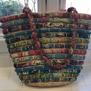 Beautiful Colorful straw tote